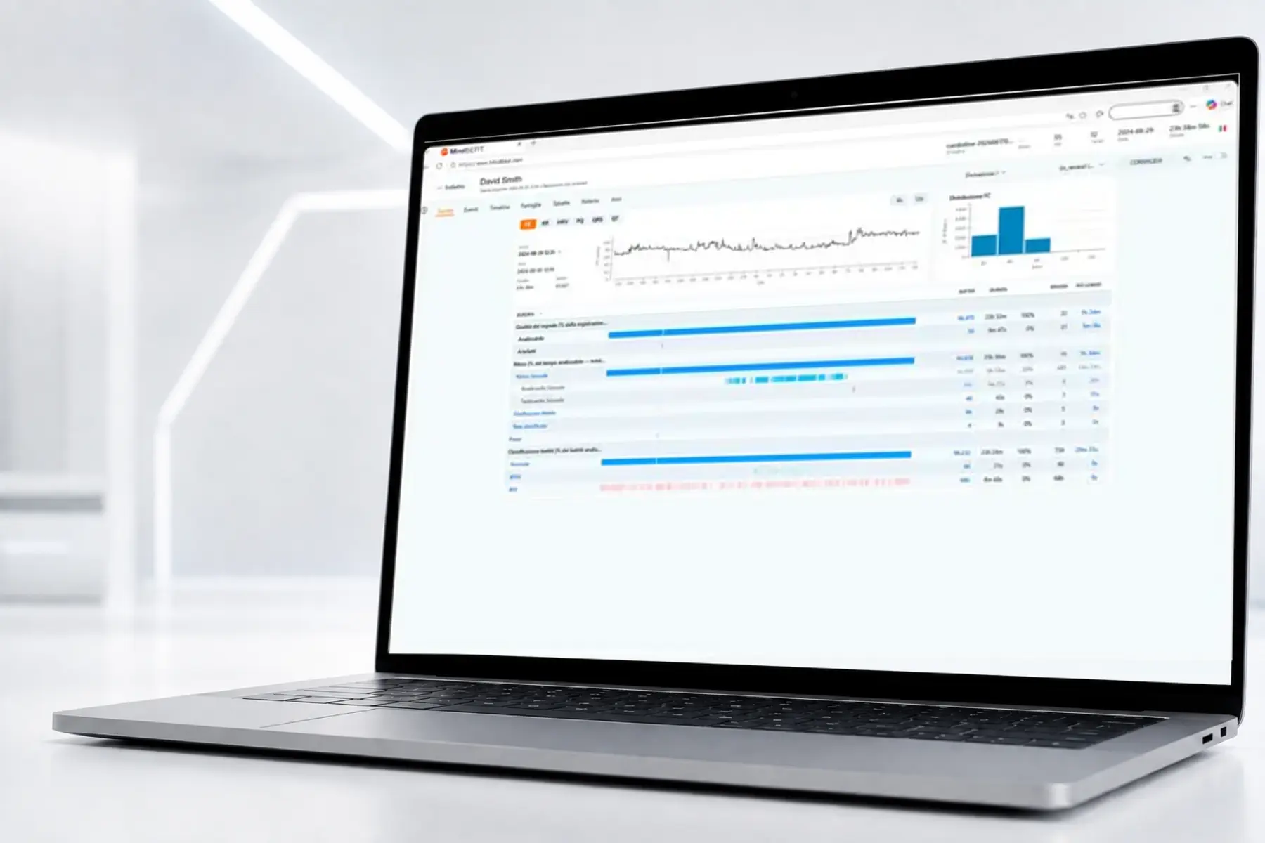 MindBeat Holter analysis software on a clinical workstation
